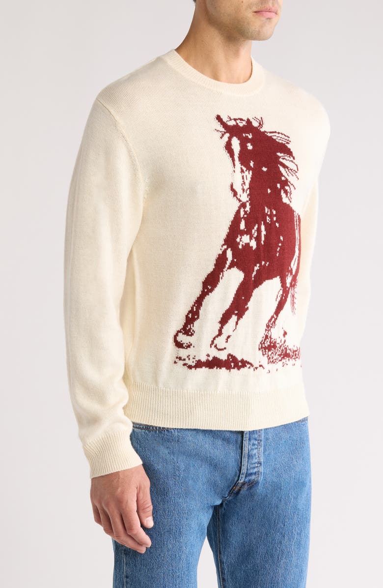 ONE OF THESE DAYS Running Horse Sweater, Alternate, color,