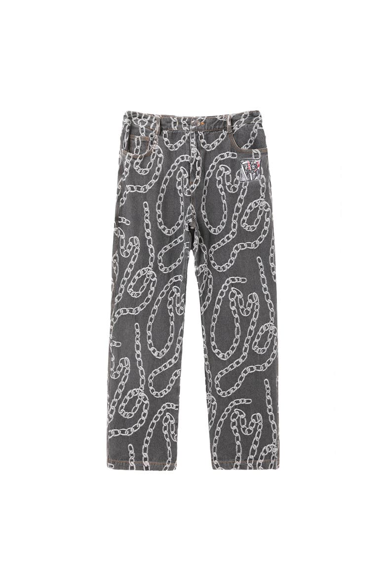 Chains Pants, Main, color, Grey