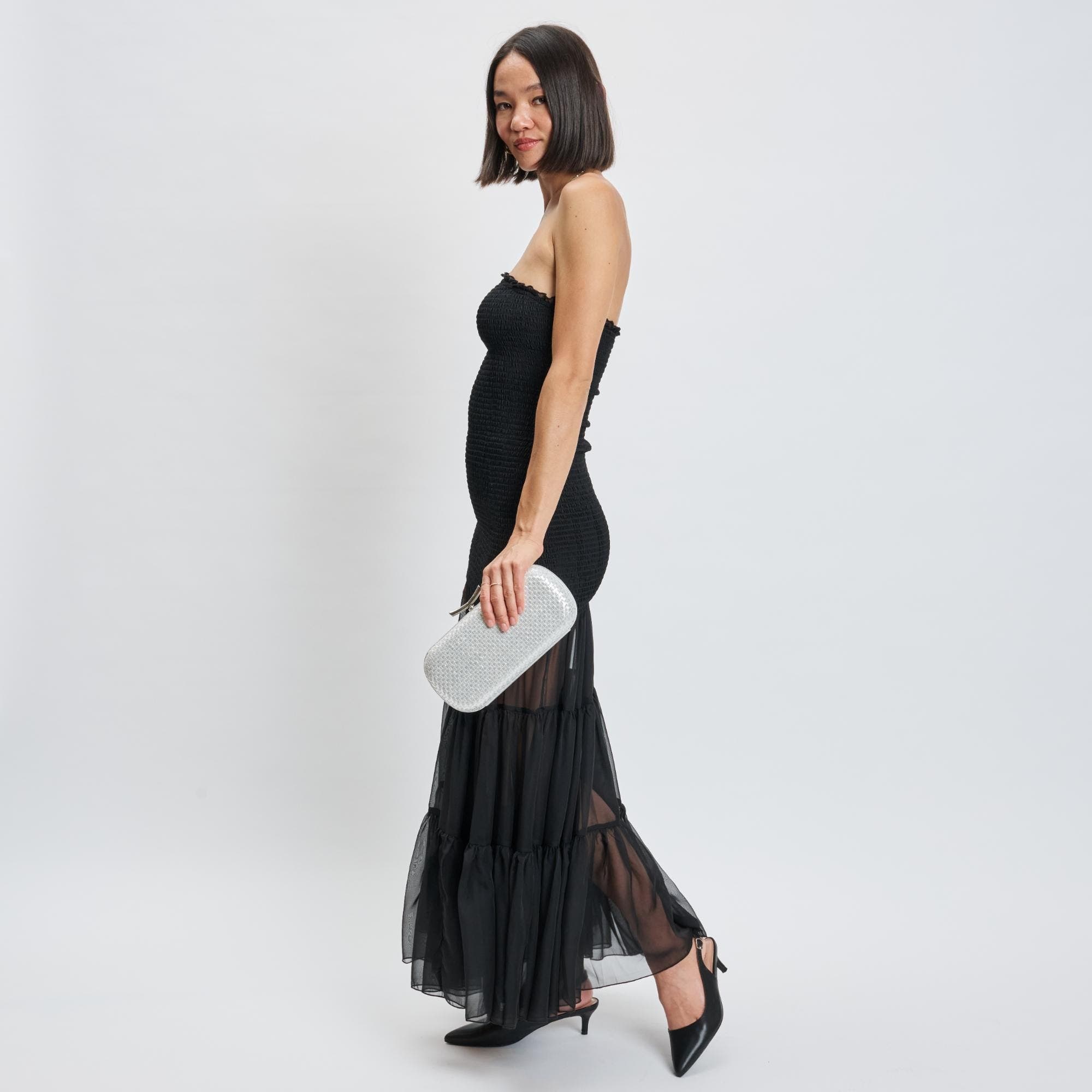 MODA LUXE Victoria Evening Bag, Alternate, color, Silver