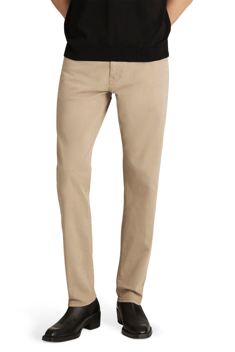 Jake Slim Fit Twill Khaki Pants, Main, color, ALLOY TWILL