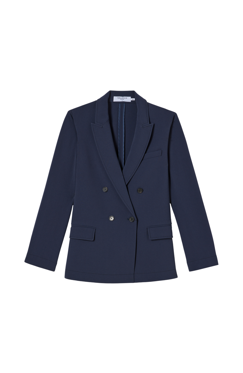 M.M.LaFleur O'Hara Boyfriend Blazer, Alternate, color, Oxford W/ Topstitch