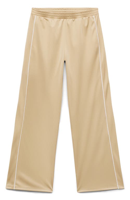Mango Piped Flare Leg Pants In Neutral