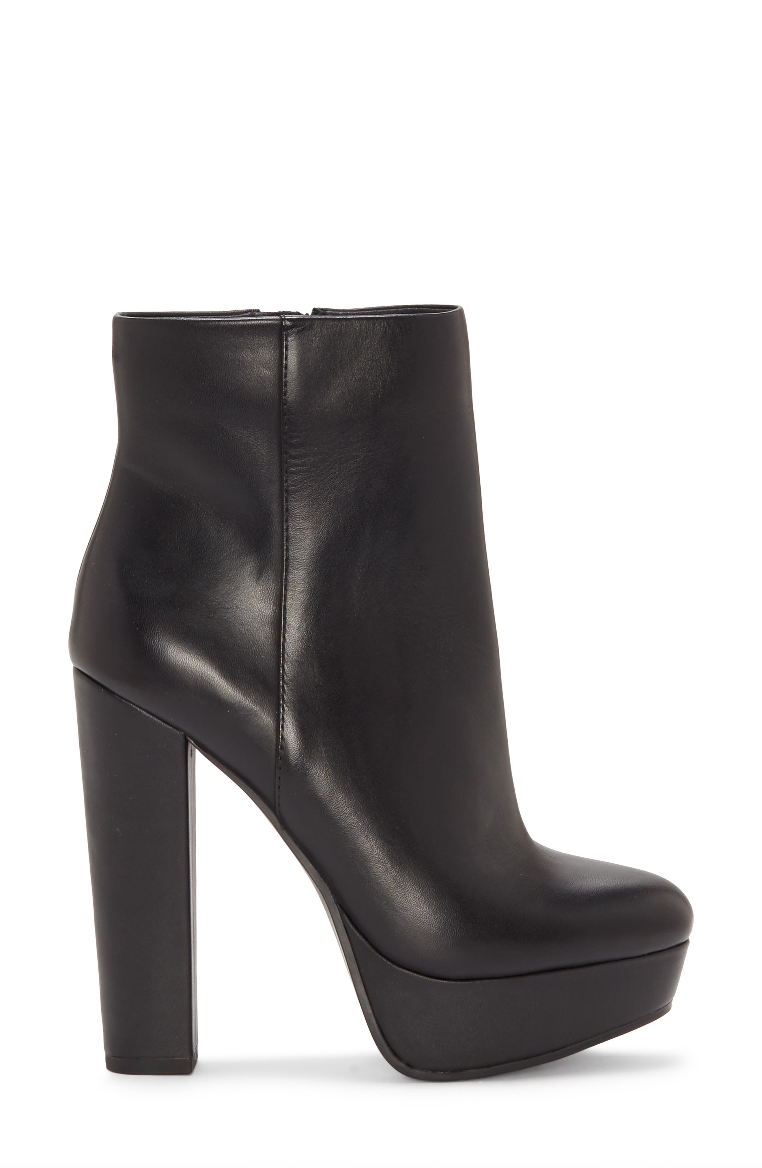 Sarita Platform Bootie, Alternate, color, BLACK LEATHER