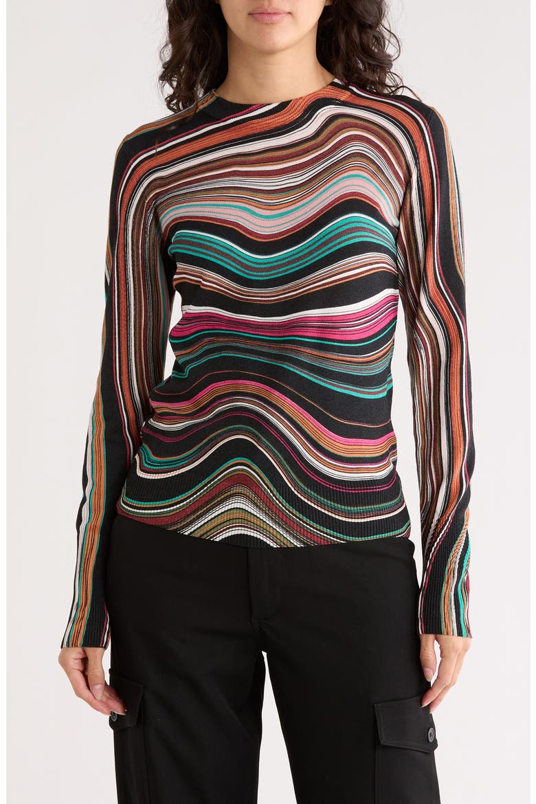 Long Sleeve Knit Top, Main, color, ORANGE