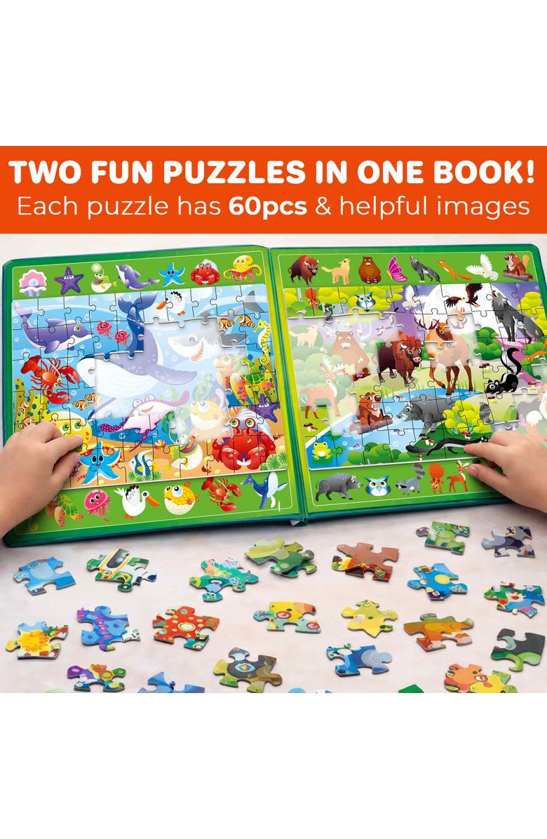 Quokka 60 Pieces Magnetic Puzzles for Toddlers, Alternate, color, Ocean
