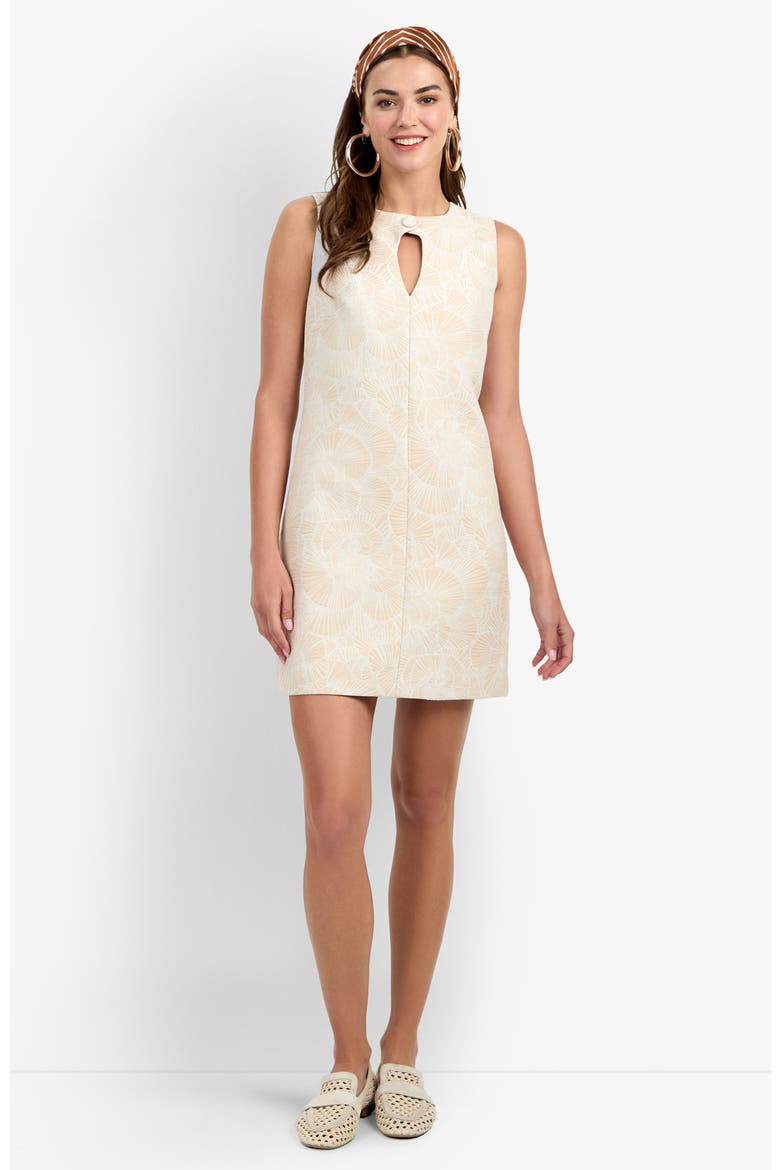 Sandie Jacquard Dress, Main, color, Beachy Beige