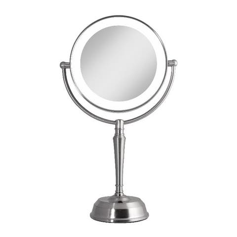 Makeup Mirror with Light and 10X/1X Magnifications and USB Charging Port