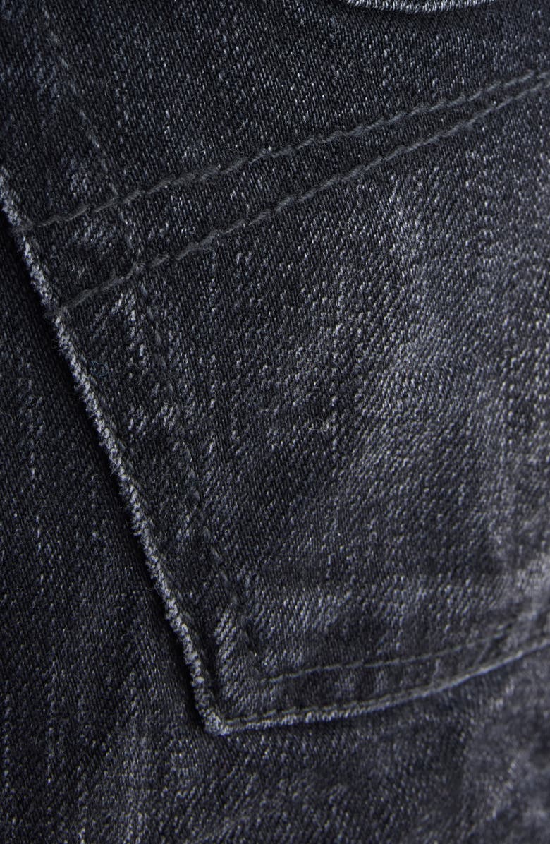 Balenciaga City Distressed Cutoff MIniskirt, Alternate, color, 1037 Black Fade Out