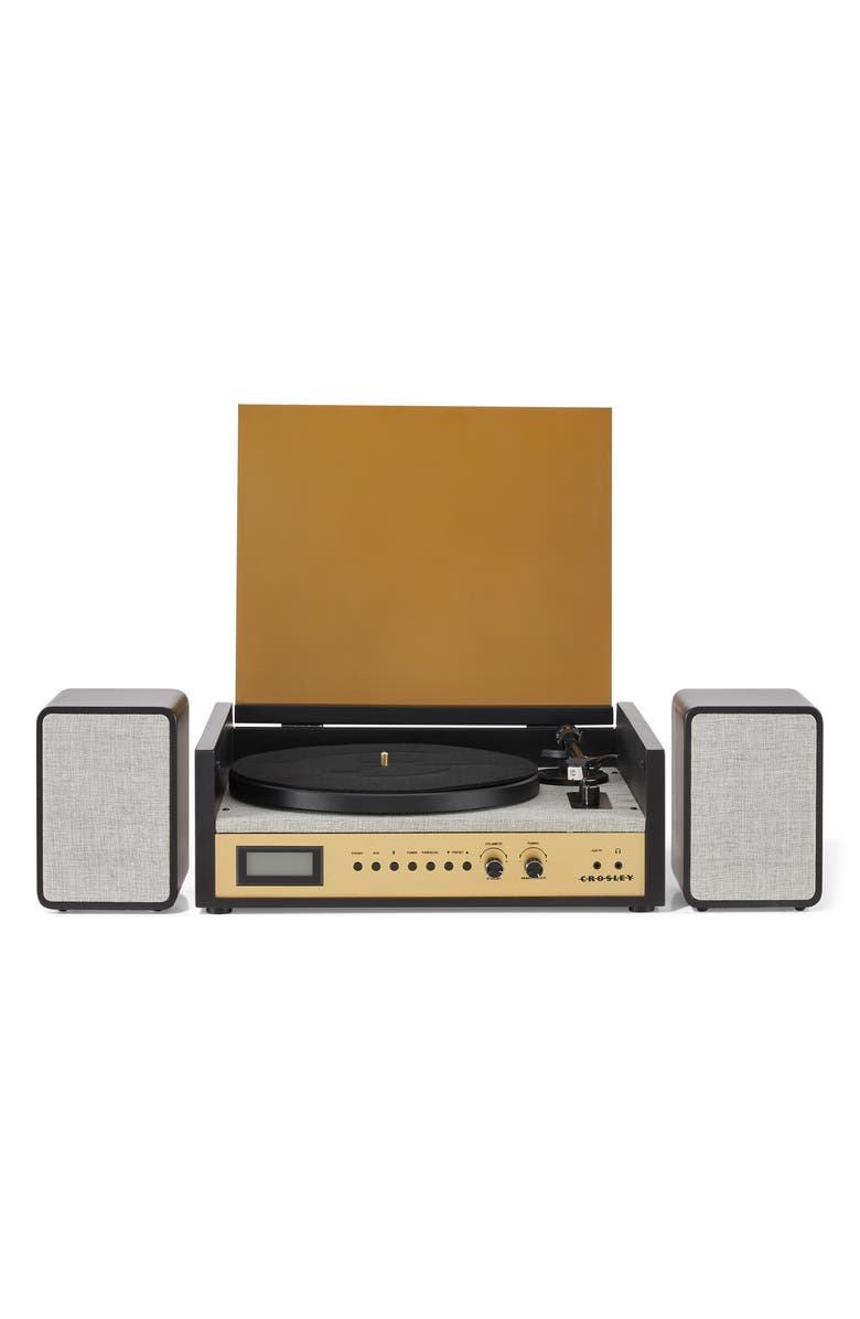 Crosley Radio Coda Record Player with Speakers, Alternate, color, Black