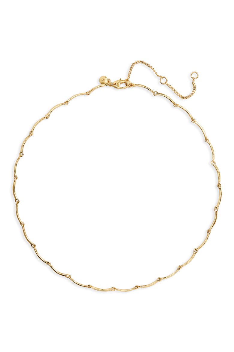 Scalloped Chain Necklace, Main, color, VINTAGE GOLD