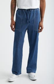 Service Works Pinstripe Denim Drawstring Chef Pants