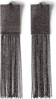 Brunello Cucinelli Silver frayed earrings