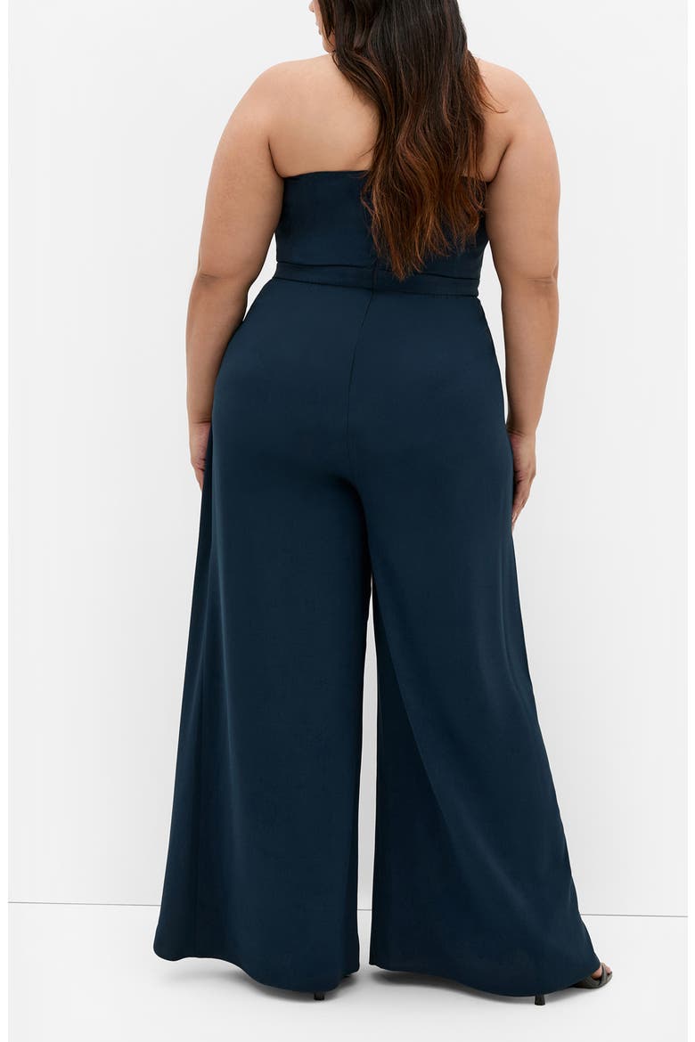Attract Strapless Jumpsuit, Alternate, color, NAVY