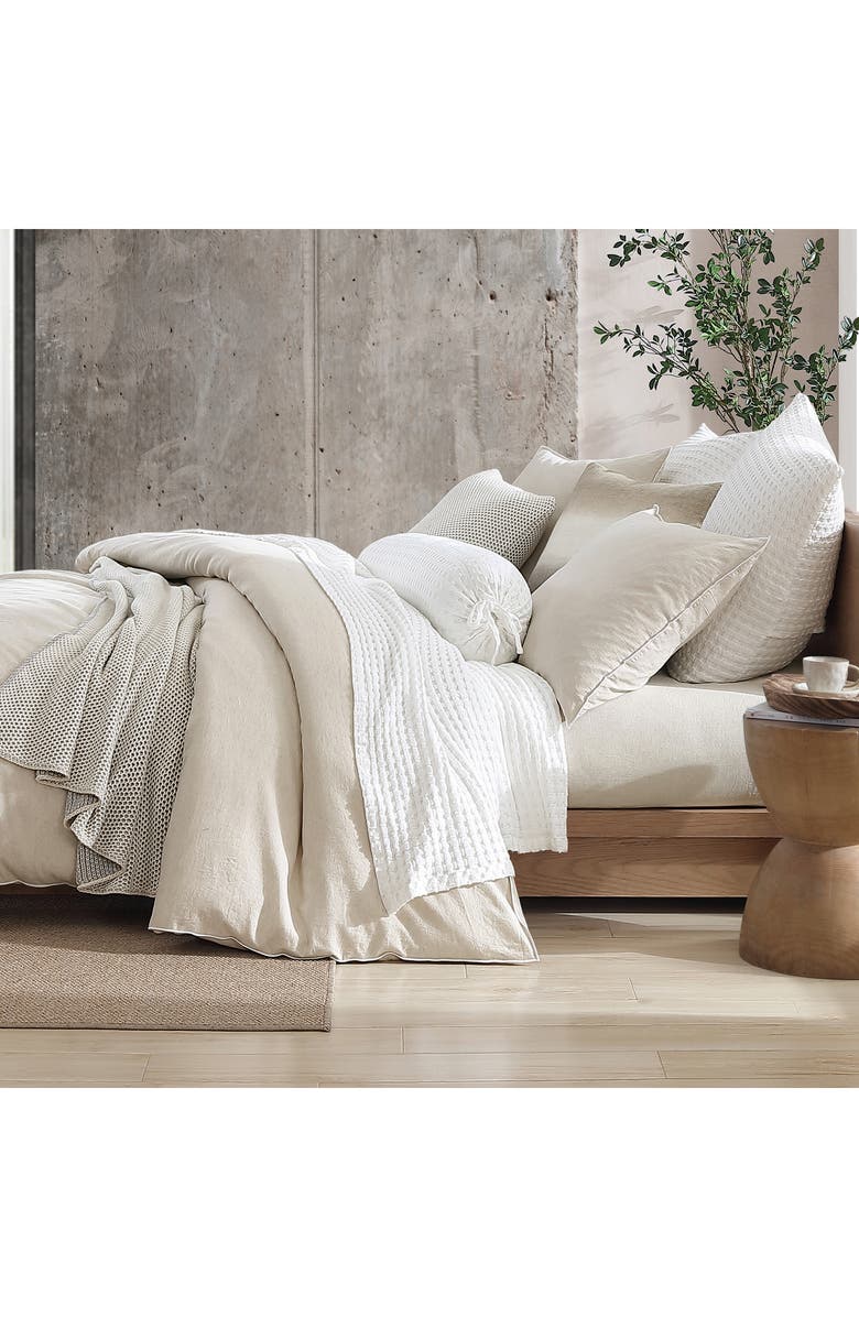 DKNY Pure Washed Linen & Cotton Duvet Cover & Sham Set, Alternate, color, Linen