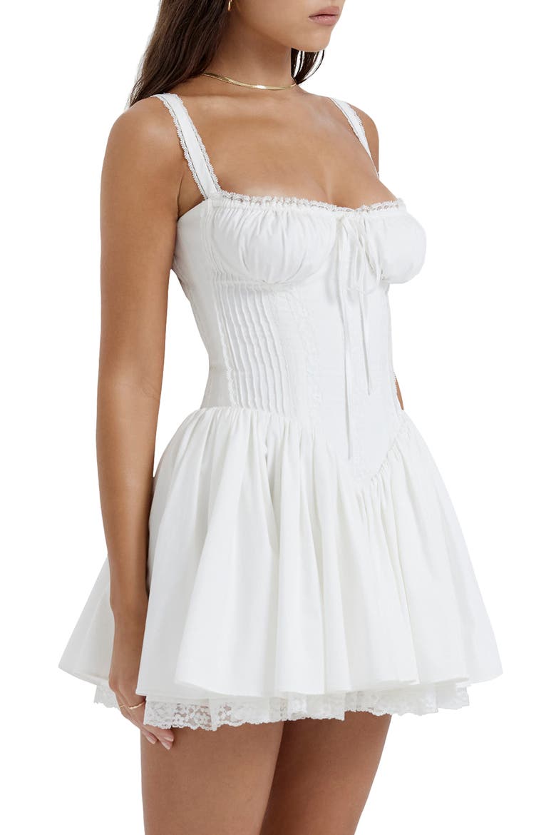 Corset Minidress, Alternate, color, WHITE