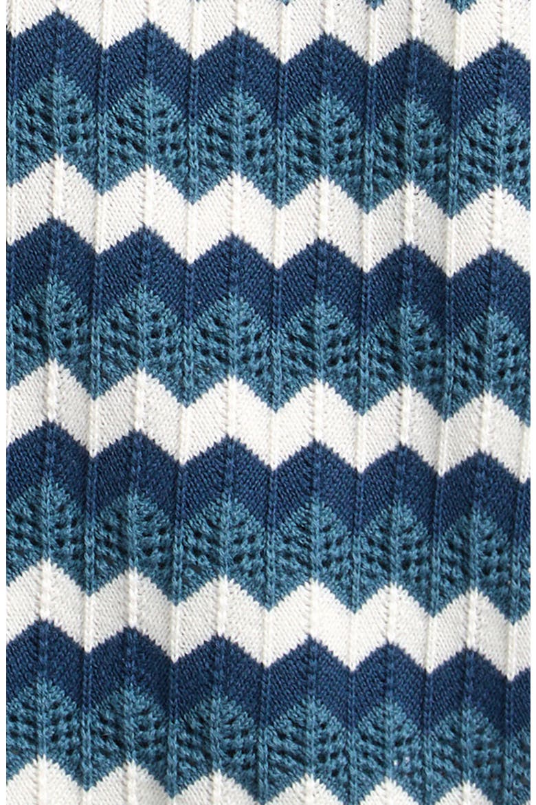 Kids' Zigzag Knit Button-Up Shirt, Alternate, color, MULTI