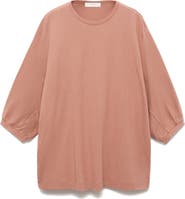 MANGO Puff Sleeve Cotton Pajama Top