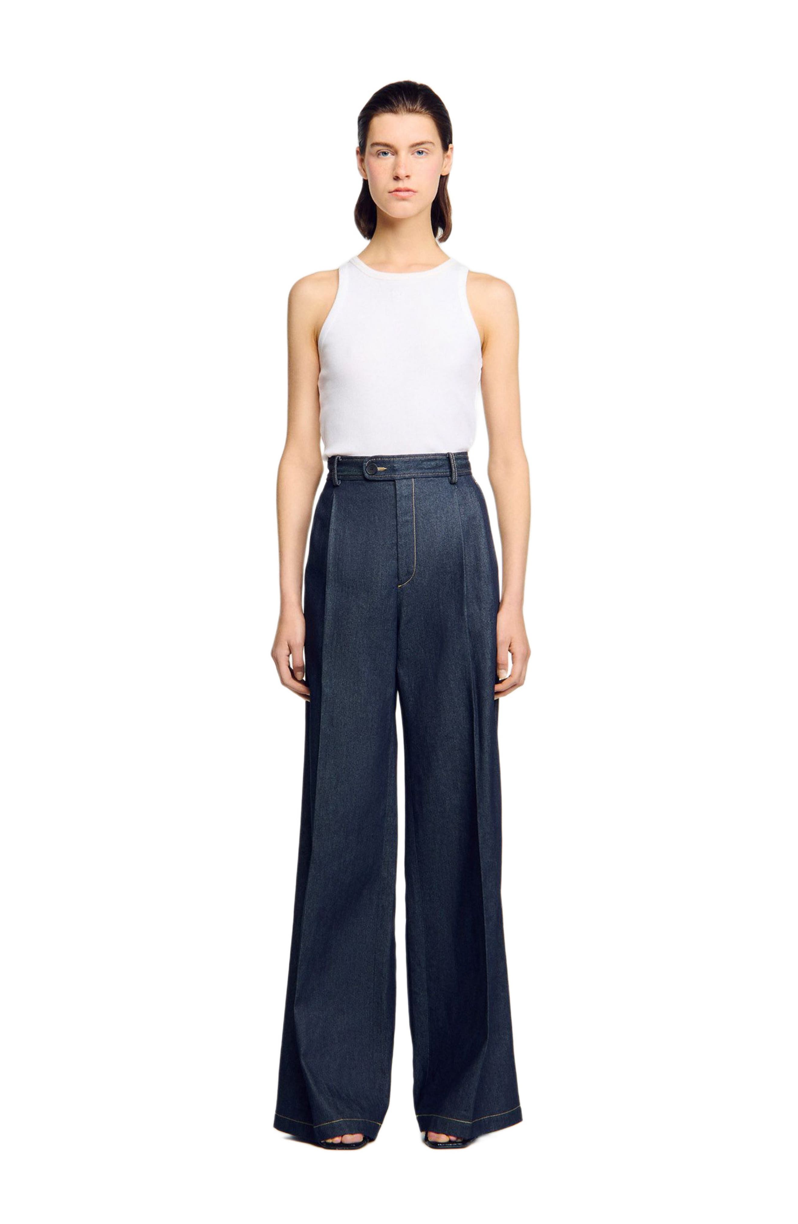 Denim suit trousers