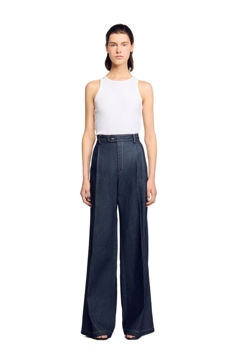 SANDRO Denim suit trousers, Main, color,