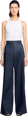 SANDRO Denim suit trousers