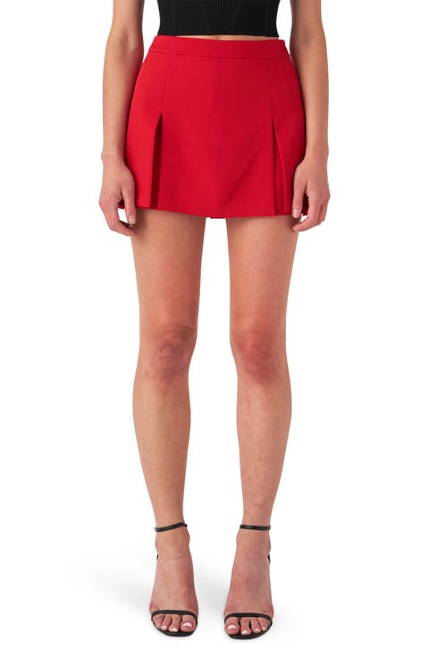 Box Pleat Miniskort