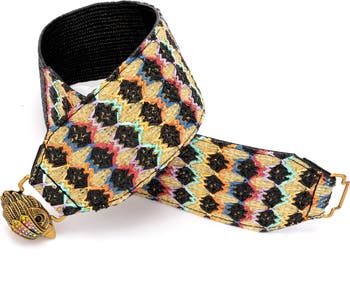 Kurt Geiger London Rainbow Raffia Stretch Belt | Nordstrom display picture 3