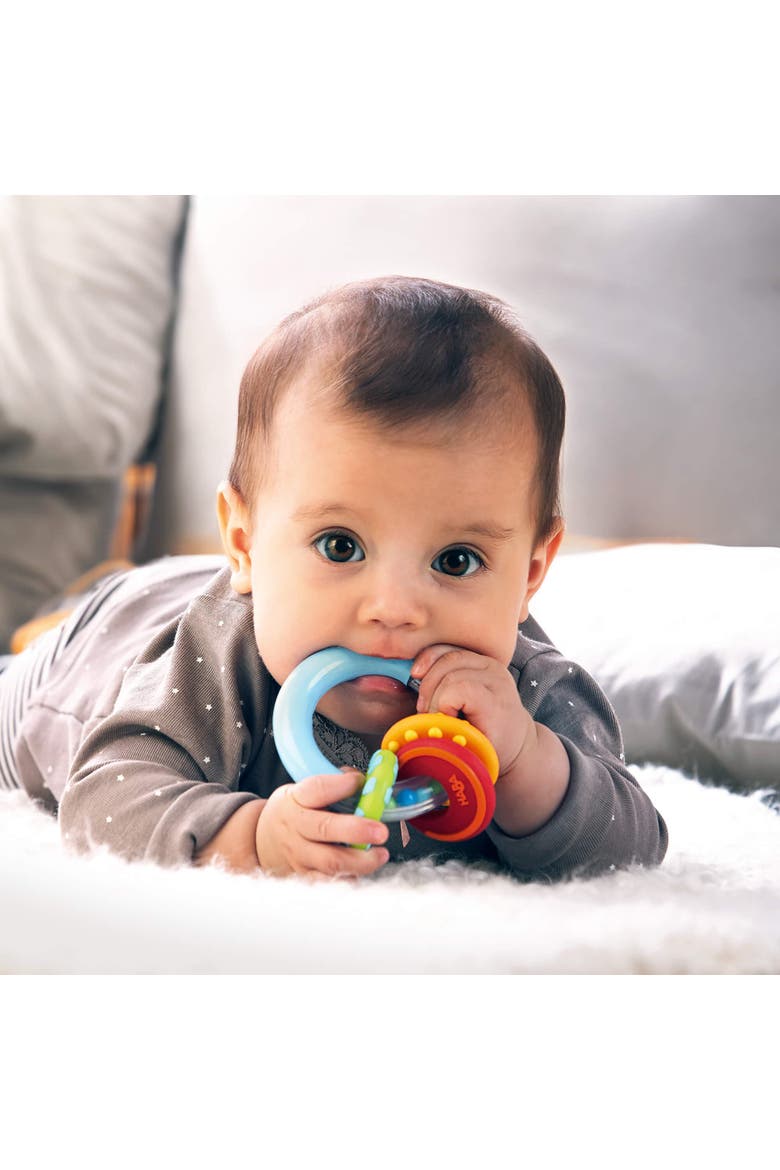 Nobbi Silicone Teether and Clutching Toy, Alternate, color, Multi