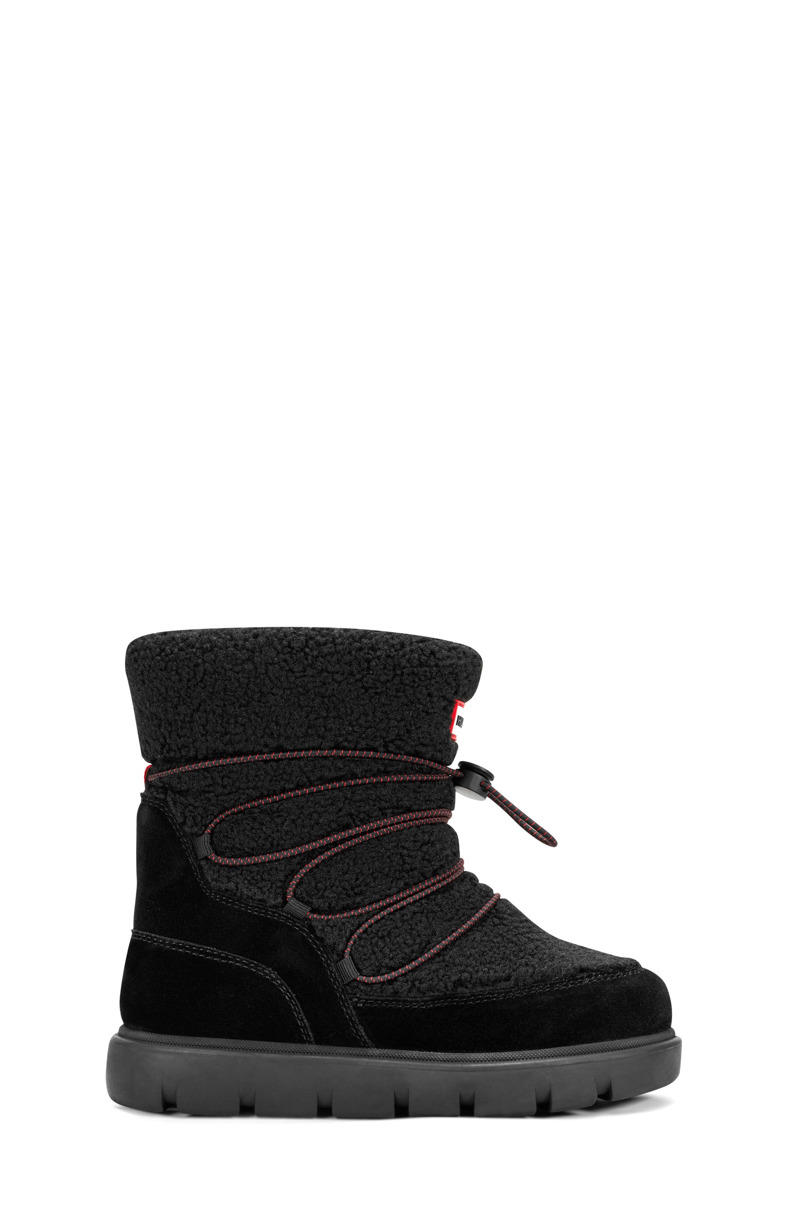 Hunter Kids' Cozy Boot, Alternate, color, Black/ Black/ Black