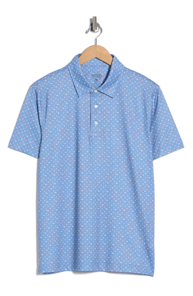 Brooks Brothers Performance Knit Polo, Alternate, color, Blue Multi