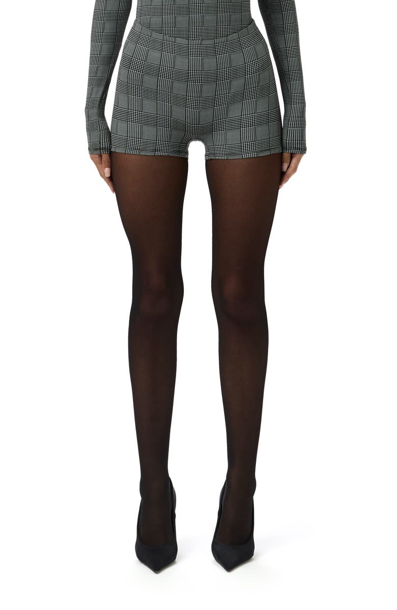 Naked Wardrobe Naked Houndstooth Check Hot Shorts, Main, color, Houndstooth Plaid