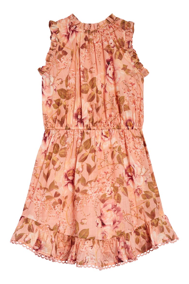 Kids' Rosa Floral Print Dress, Alternate, color, PINK PEONY FLORAL