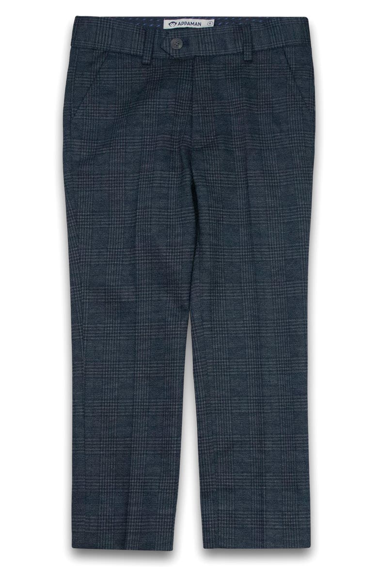 Kids' Stretchy Mod Suit Pants, Main, color, SHADOW PRINCE OF WALES