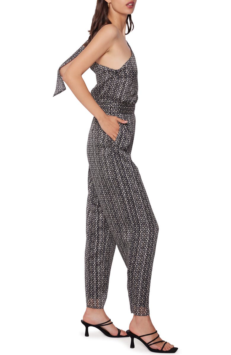 Lost + Wander Mira Geo Print One-Shoulder Jumpsuit, Alternate, color,