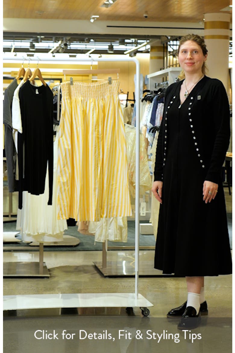 Bea Stripe Cotton Poplin Midi Skirt video