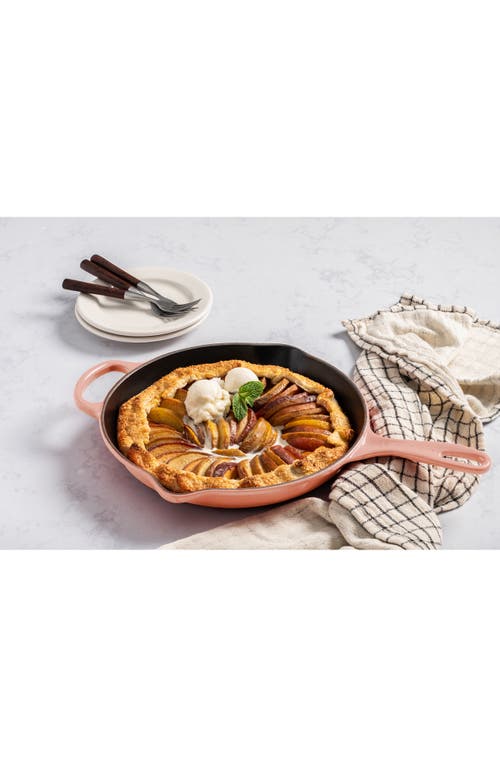 Le Creuset Signature Handle 10 1/4 Inch Enamel Cast Iron Skillet In Peche