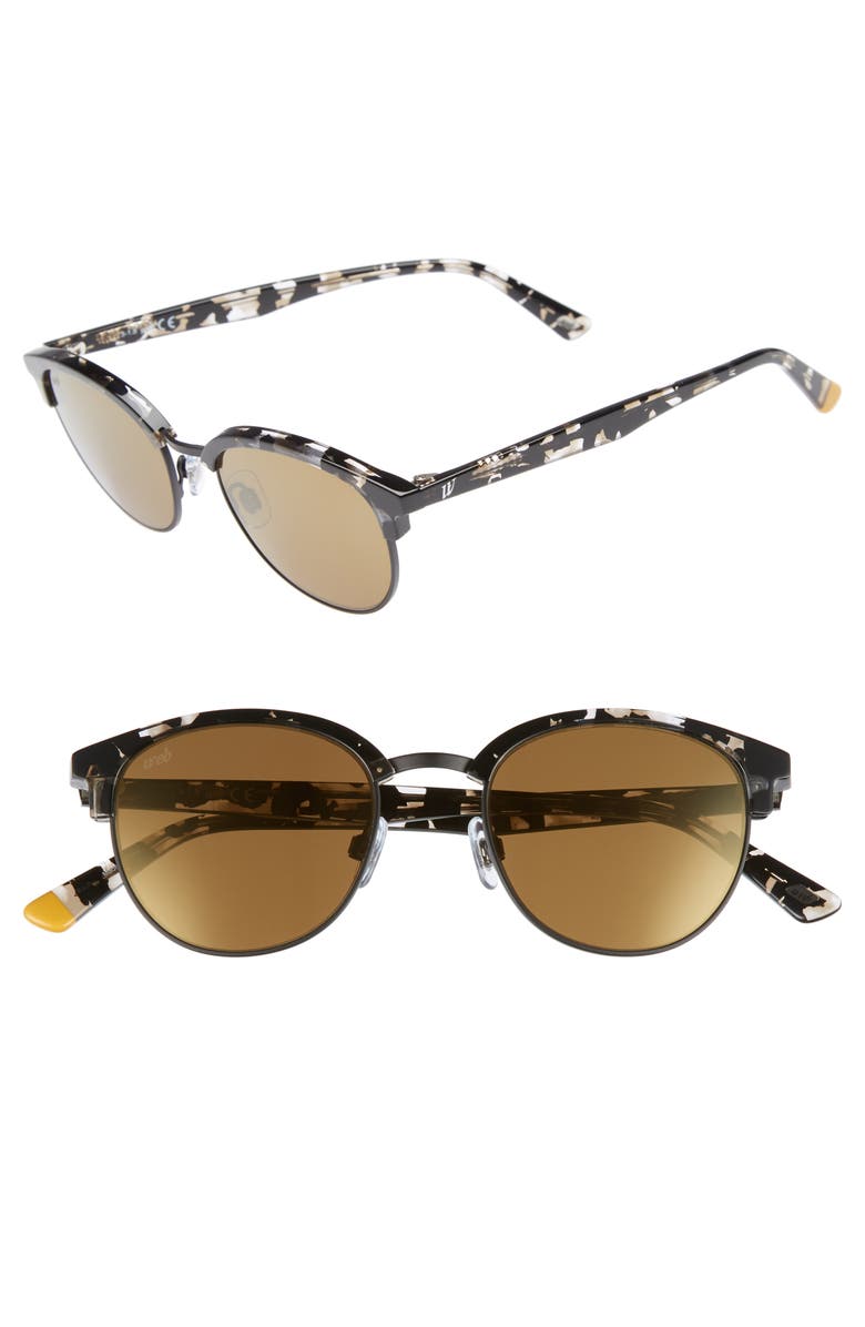 Web 49mm Half Rim Sunglasses, Main, color,