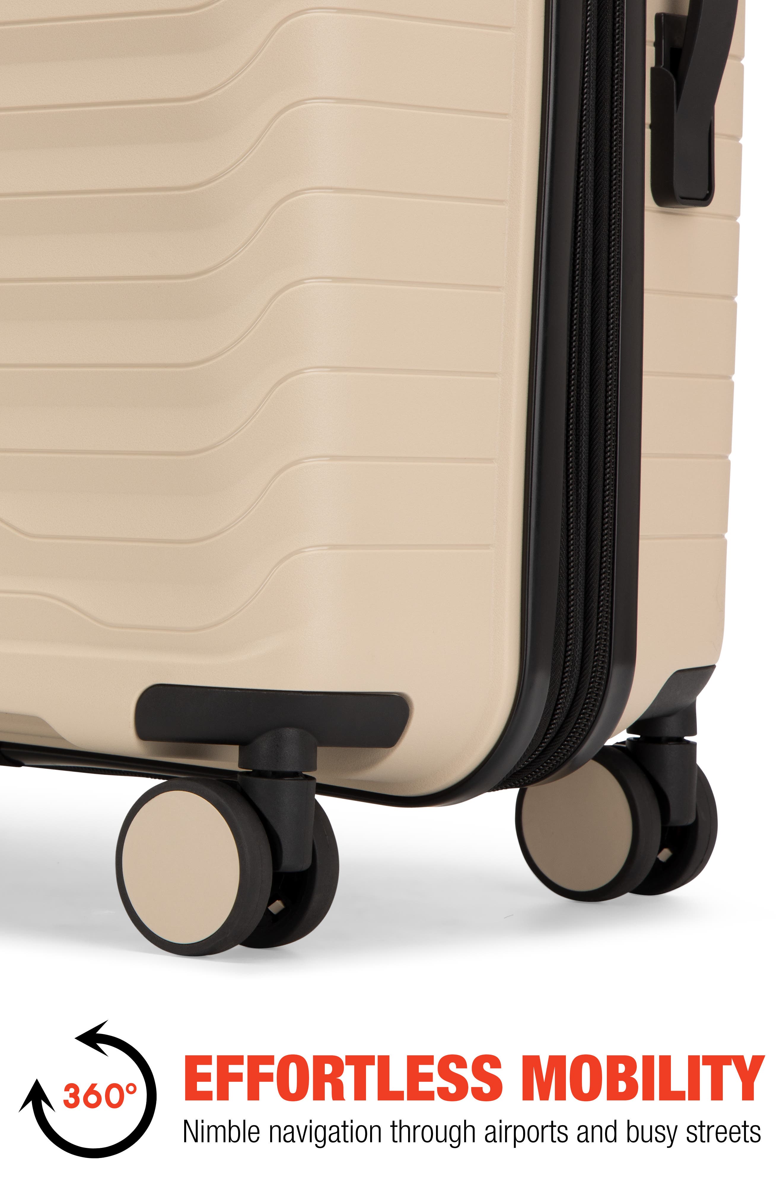 Bobcat Excavator 3 Piece Expandable Spinner Luggage Set with TSA Lock, Alternate, color, Khaki