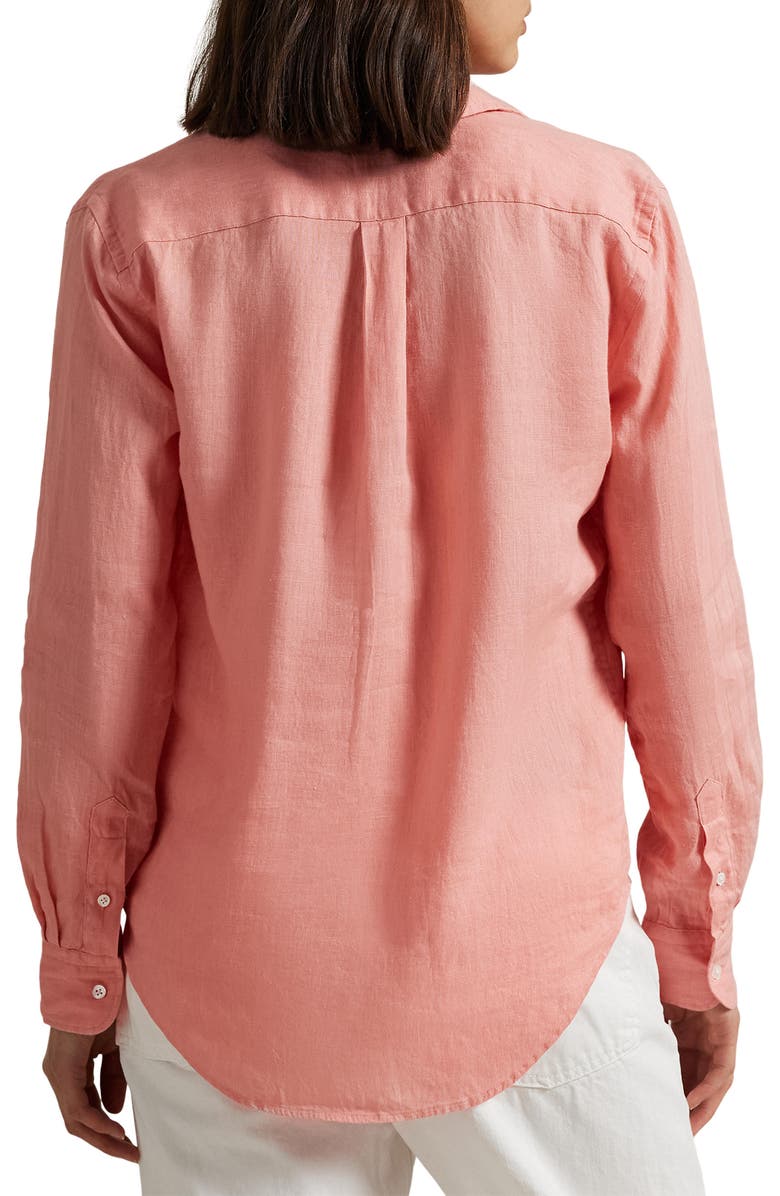 Polo Ralph Lauren Classic Fit Linen Button-Up Shirt, Alternate, color, 