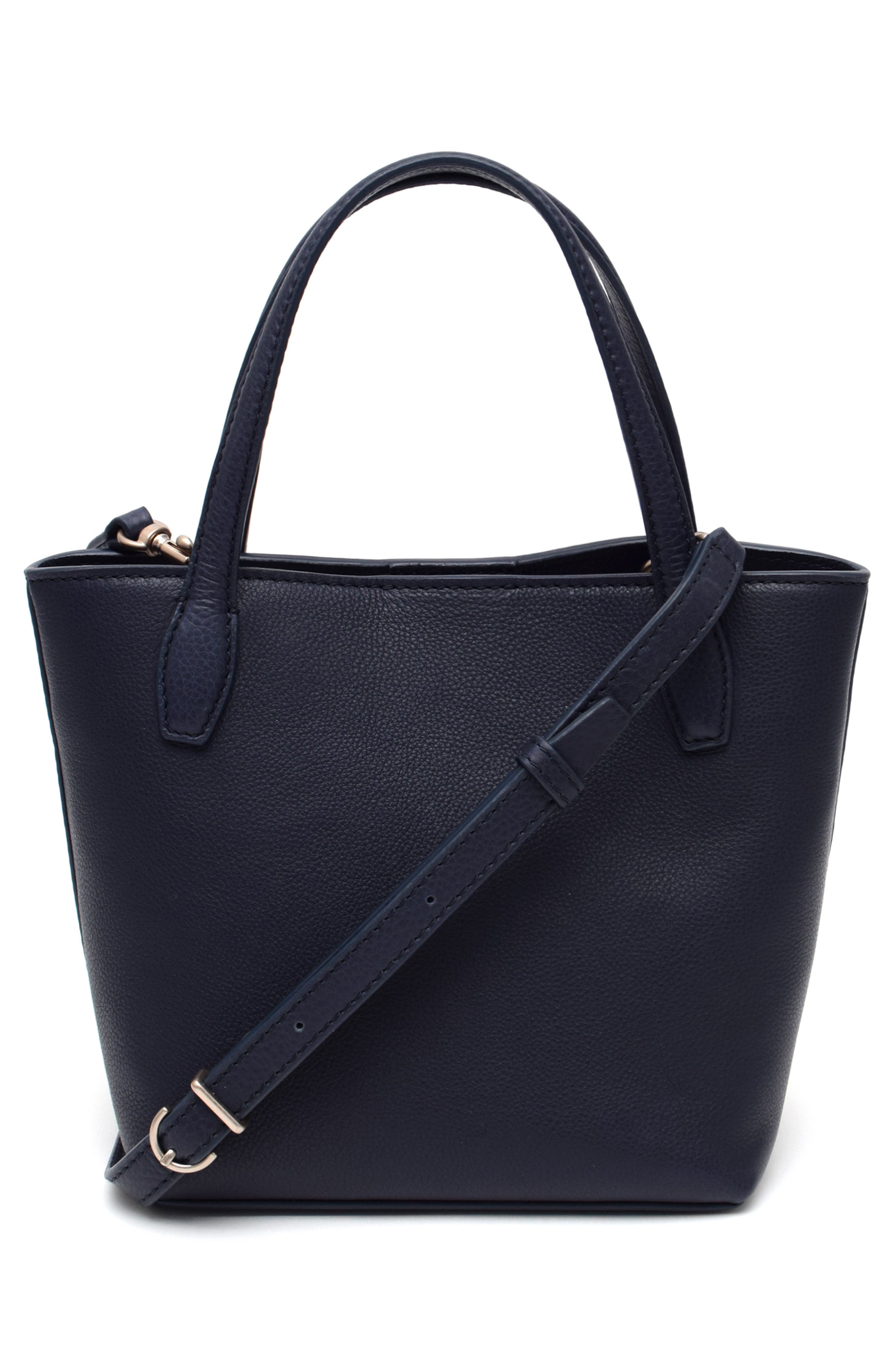 New Amsterdam Leatherworks Asher Leather Tote Bag, Alternate, color, Midnight