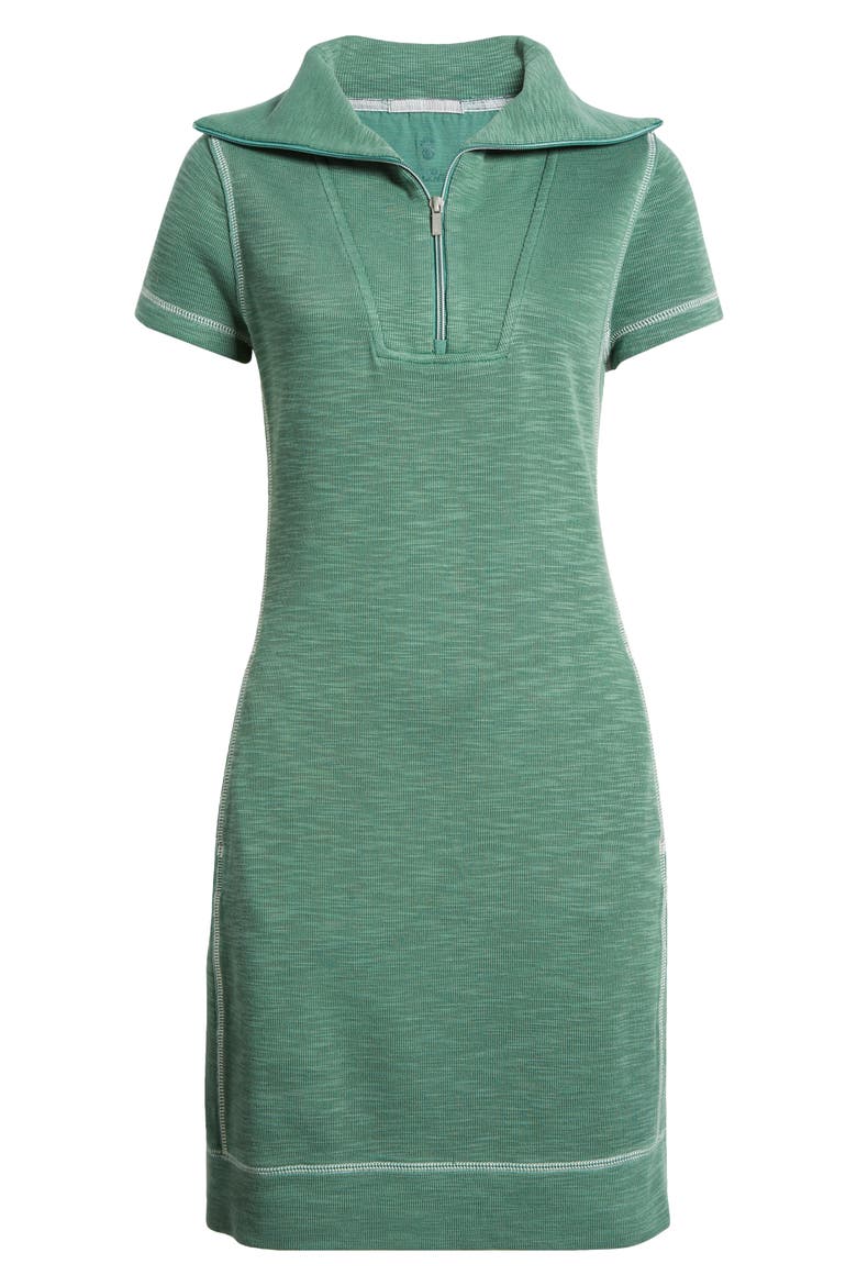 Tobago Bay Half Zip Dress, Alternate, color, DK SPEARMINT