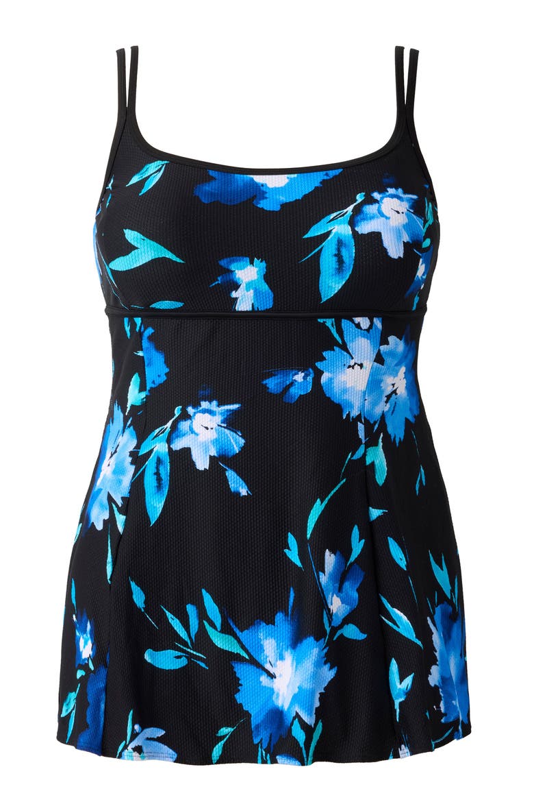 Empire Princess Seam Long Torso Swim Dress, Alternate, color, Whimsical