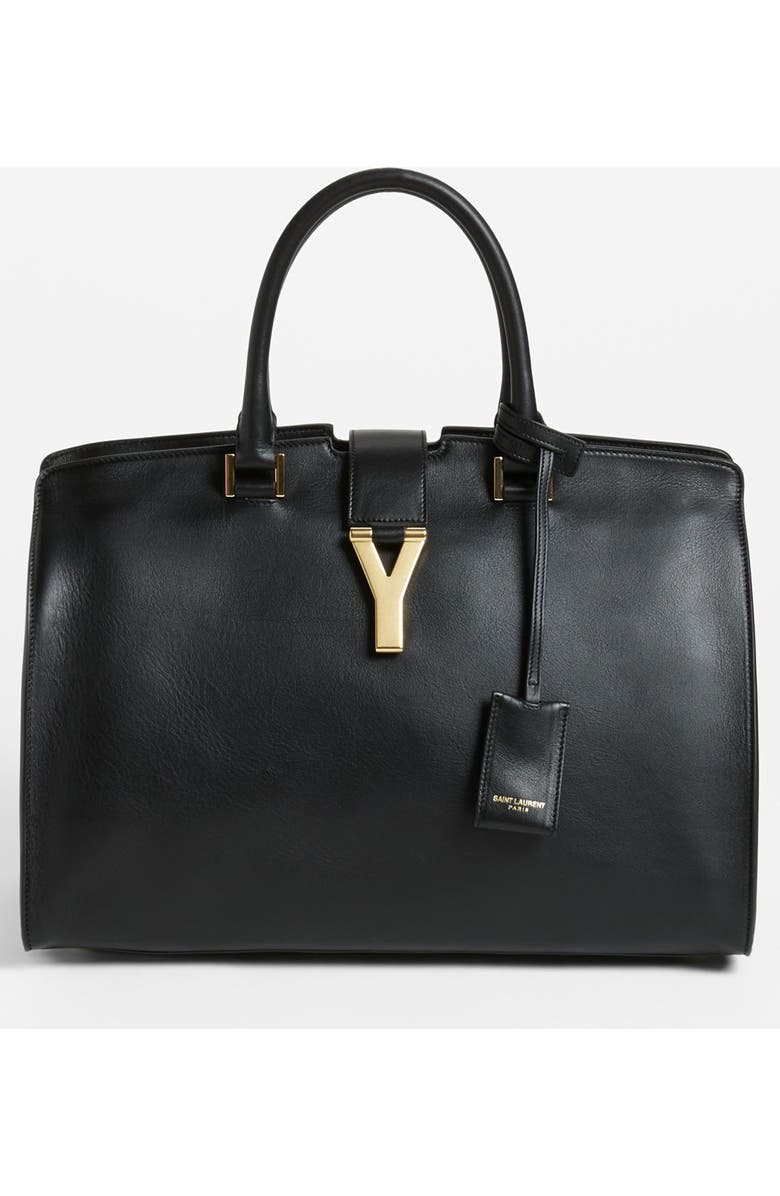 Saint Laurent 'Ligne Y' Leather Satchel, Main, color,