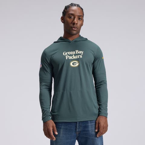 Men's Nike  Green Green Bay Packers 2026 Rivalries Collection Sideline Lightweight Hooded Long Sleeve Top