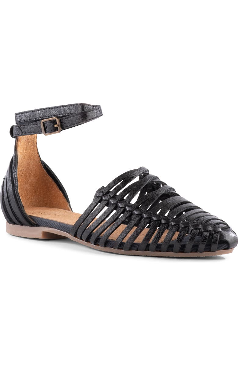 Seychelles Trinket Ankle Strap Flat, Main, color, Black