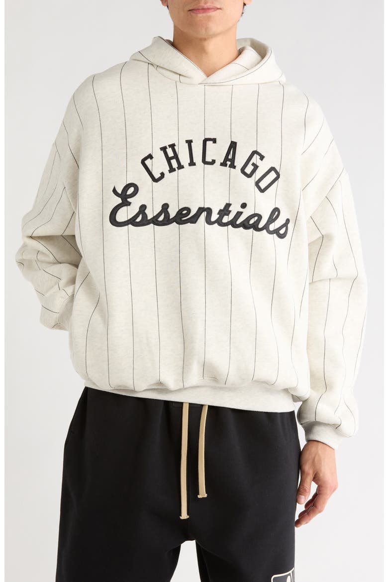 x MLB White Sox Sport Cotton Blend Graphic Hoodie, Main, color, OATMEAL HEATHER/ BLACK STRIPE