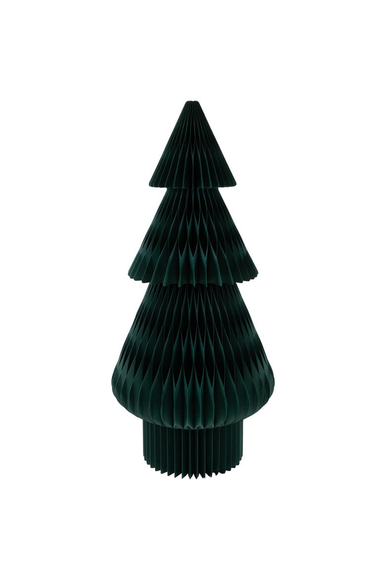 Tall Accordion Honeycomb Foldable Paper Christmas Tree - 4' -  Dark Green, Main, color, Green