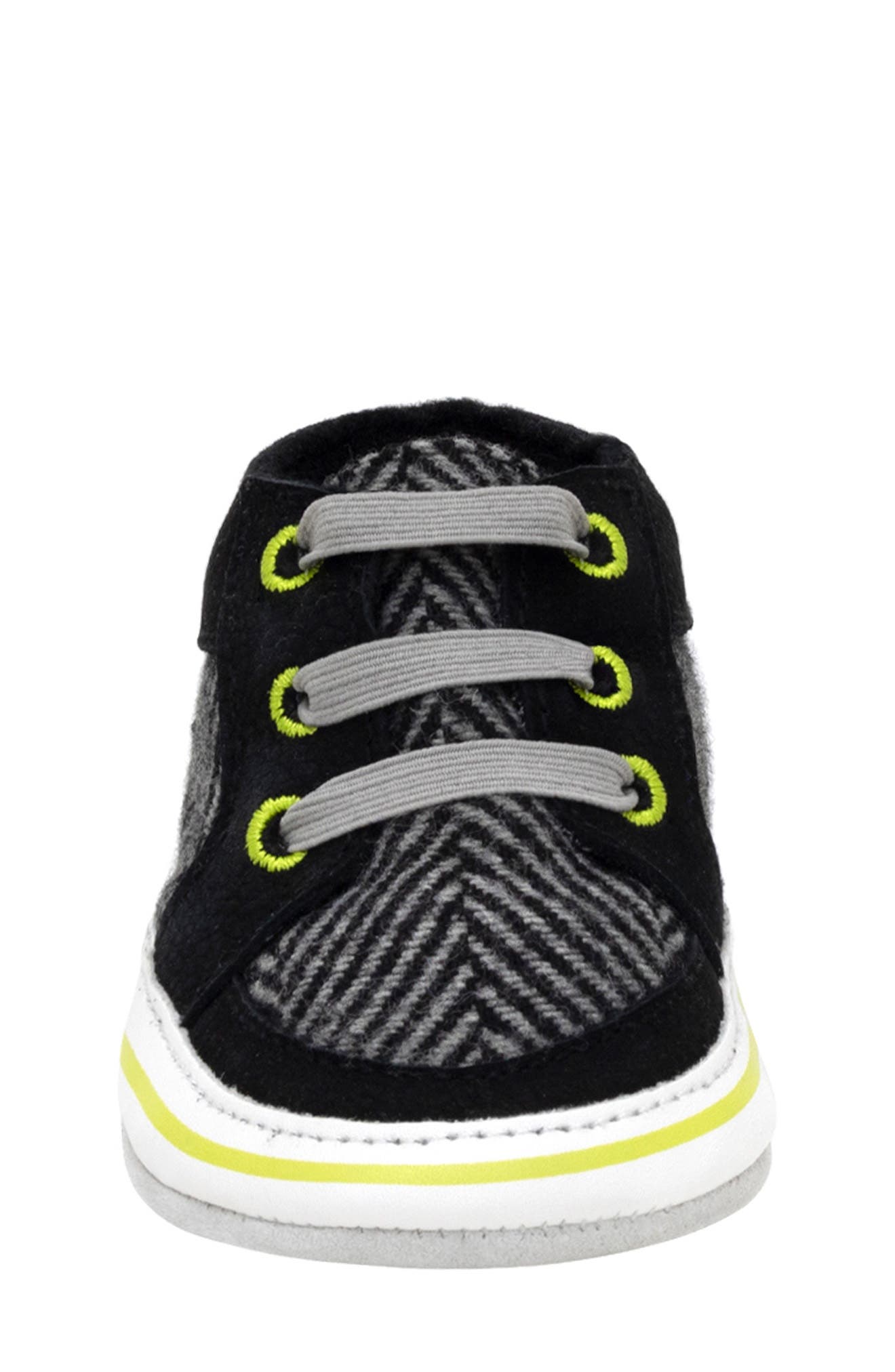 Kids' Julian Leather Sneaker, Alternate, color, BLACK