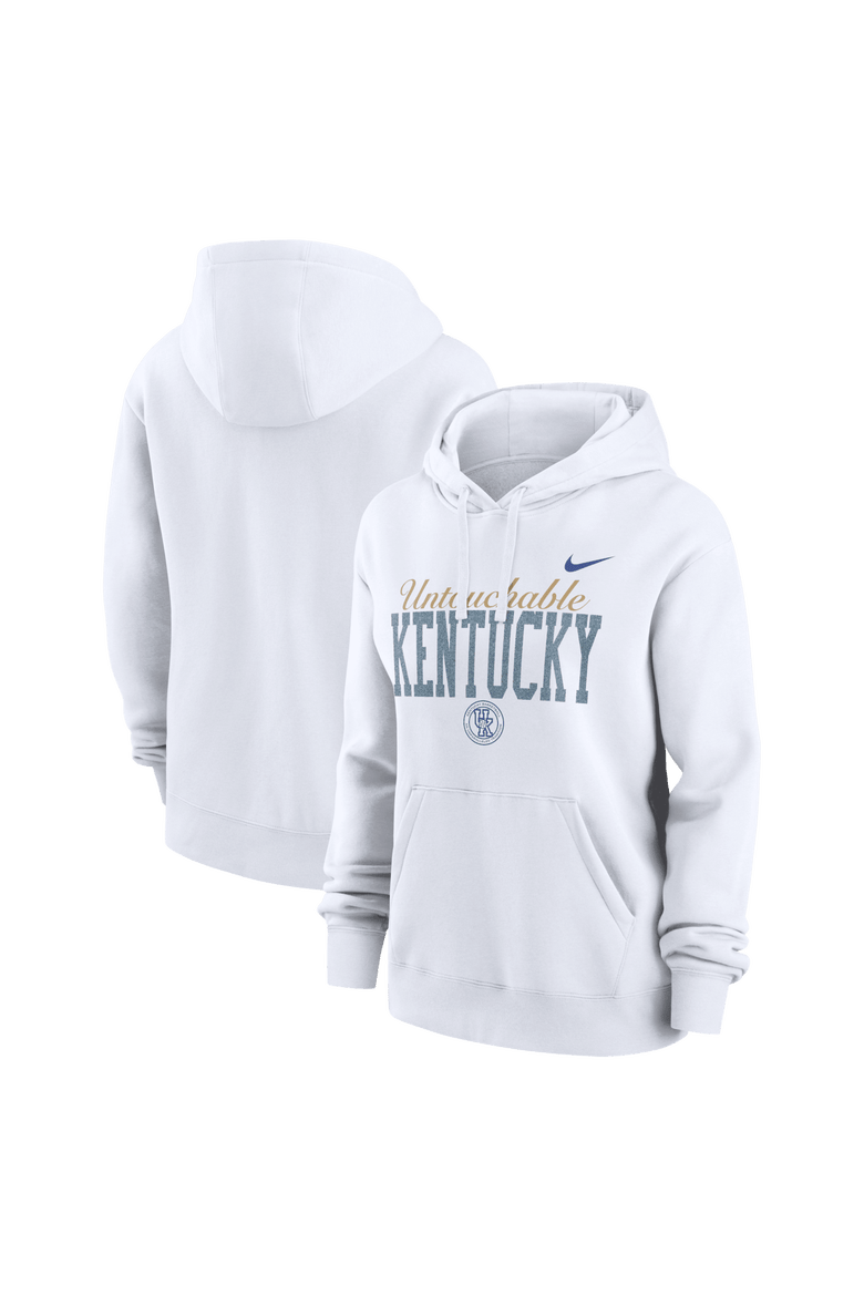 Women's Nike White Kentucky Wildcats Club Fleece Hoodie, Main, color, White