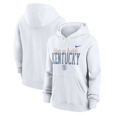 Women's Nike White Kentucky Wildcats Club Fleece Hoodie