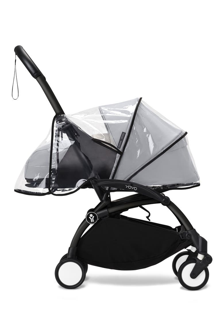 YOYO® 0+ Newborn Pack Rain Cover, Main, color, CLEAR/ BLACK